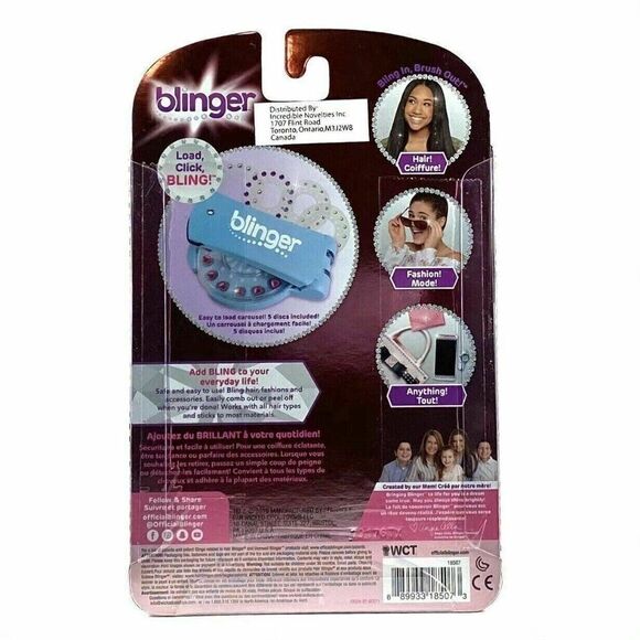 BLINGER - Refill Adhesive Gems Click Load Bling Gem Jewel Pack 5 Pack 75 Gem - Picture 2 of 2